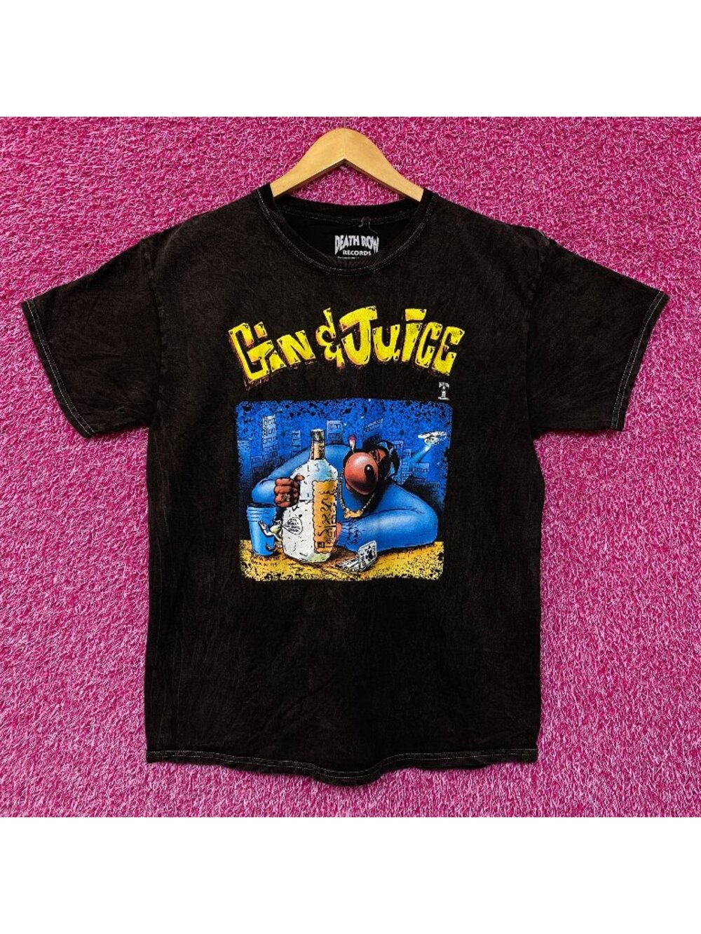 Death Row Records Snoop Doggy Dogg Gin & Juice Rap Tee M/L